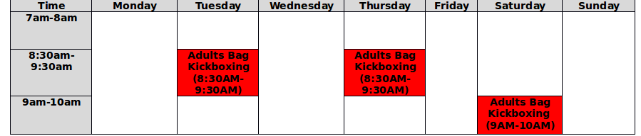 Darkside Jiu Jitsu Schedule